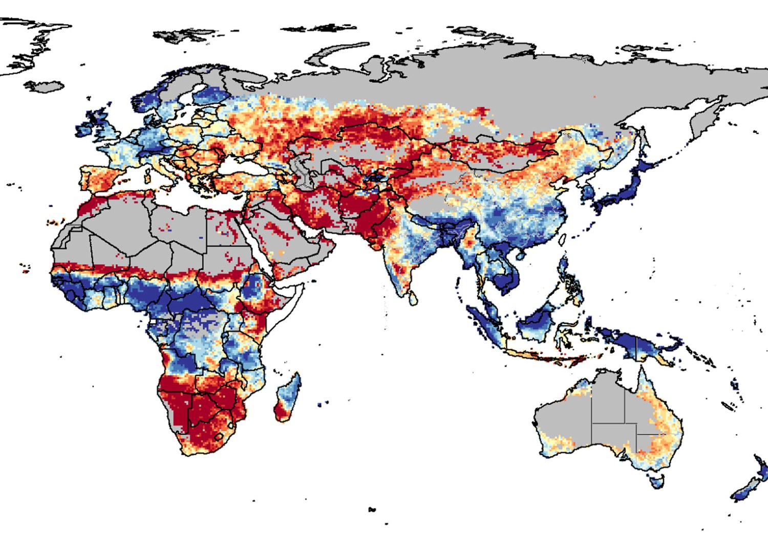Drought Risk in Rainfed agriculture between 1981 and 2016
